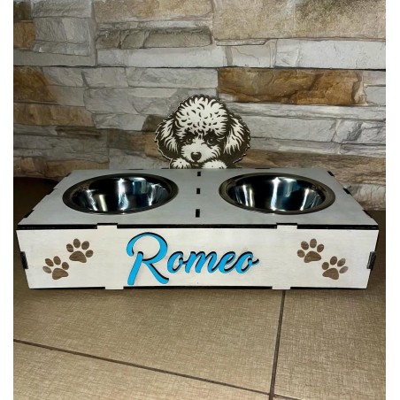 Portaciotole in legno per cane e gatto | Fatto a mano e personalizzabile