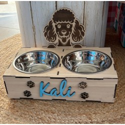 Portaciotole in legno per cane e gatto | Fatto a mano e personalizzabile