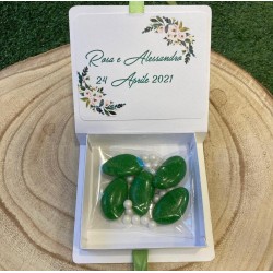 Scatolina portaconfetti artigianale con nastro in raso | Fatto a mano e personalizzabile