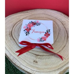 Scatolina portaconfetti artigianale con nastro in raso | Fatto a mano e personalizzabile