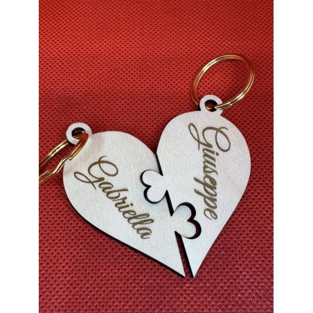 Portachiavi Lui e Lei in Legno Personalizzati | Idea Regalo Romantica