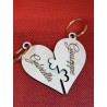 Portachiavi Lui e Lei in Legno Personalizzati | Idea Regalo Romantica