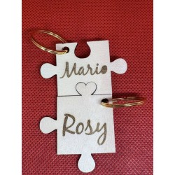Portachiavi Lui e Lei in Legno Personalizzati | Idea Regalo Romantica
