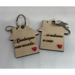 Portachiavi Lui e Lei in Legno Personalizzati | Idea Regalo Romantica