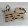 Portachiavi Lui e Lei in Legno Personalizzati | Idea Regalo Romantica