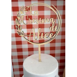 Cake topper in legno – Decorazione personalizzata per torte