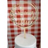 Cake topper in legno – Decorazione personalizzata per torte