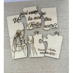 Puzzle “Vuoi essere la mia testimone?” – Idea regalo personalizzata per proposta testimone