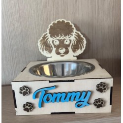 Portaciotola singola in legno per cane e gatto – Design naturale e funzionale