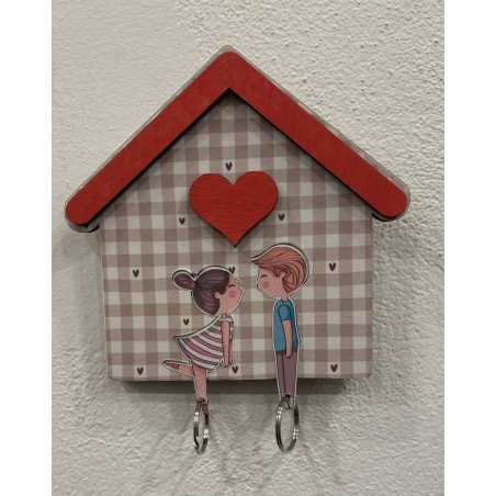 Casetta portachiavi Lui e Lei – Idea regalo romantica e originale