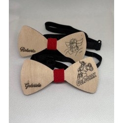 Papillon in Legno Personalizzato per Padre e Figlio – Accessori Coordinati Artigianali