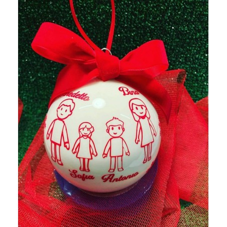 Sfera in Vetro Personalizzata Family – Regalo Unico e Artigianale per la Famiglia