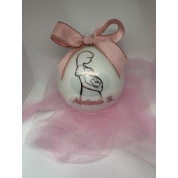 Sfera in Vetro “Aspettando Te” – Addobbo Natalizio Elegante e Personalizzato