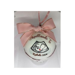 Sfera in Vetro “Aspettando Te” – Addobbo Natalizio Elegante e Personalizzato