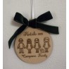Sfera in Legno Incisa Famiglia – Decorazione Artigianale e Regalo Personalizzato