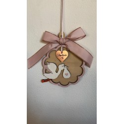 Pallina in Legno “Aspettando Te” – Tenero Addobbo Artigianale per Annunciare una Nuova Vita