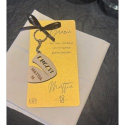 Portachiavi in legno inciso o con termo vinile – Personalizzati e originali